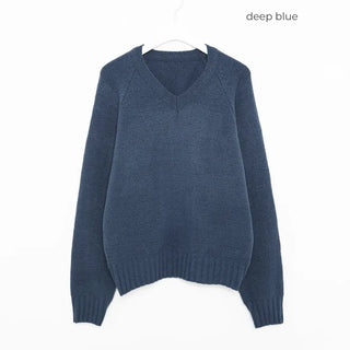 V-neck Bold Rib Sweater