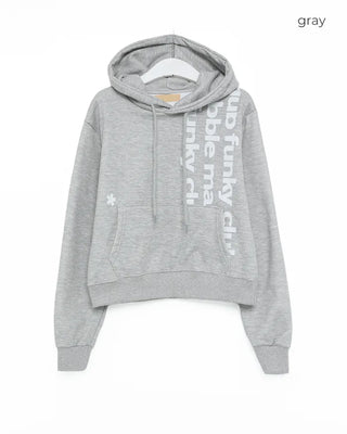 Vertical Lighting Semi-Cropped Hoodie
