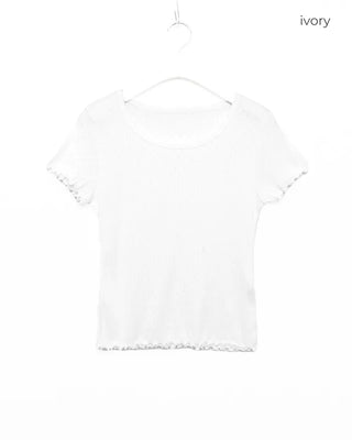 Short-sleeved T-shirt with perforations