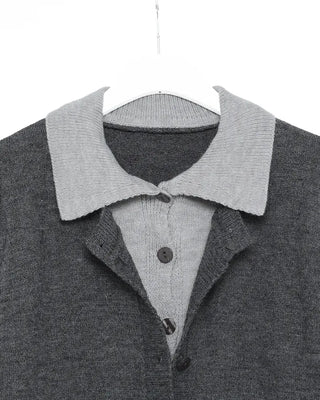 Layered knit cardigan