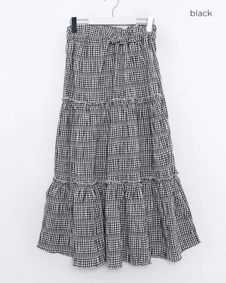 Checked cantan skirt
