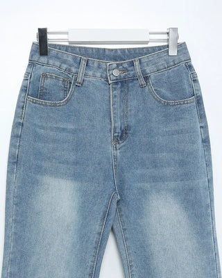 Low bootcut denim pants