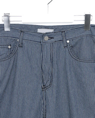 Pencil stripe balloon carpenter pants