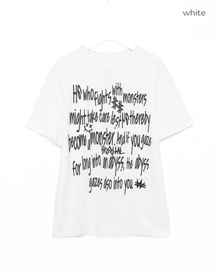 Alphabet Lettering Half T-Shirt