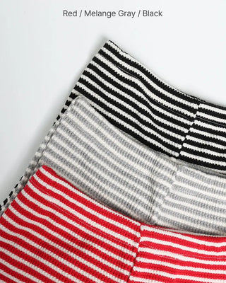 Striped knit shorts