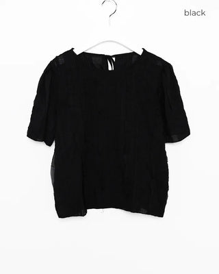 Lace frill blouse set