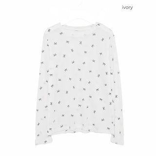 Ribbon Pattern Sheer T-Shirt