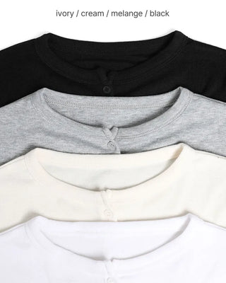 Button-down short-sleeved T-shirt