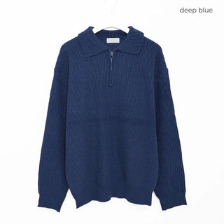 (Unisex) Color Half-Zip Knit