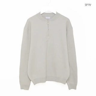 (Unisex) Minimalist Half-Zip Knit