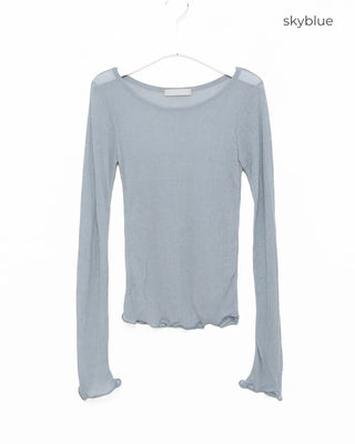 See-through wave T-shirt