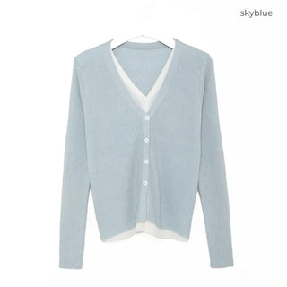 Layered Rib Cardigan