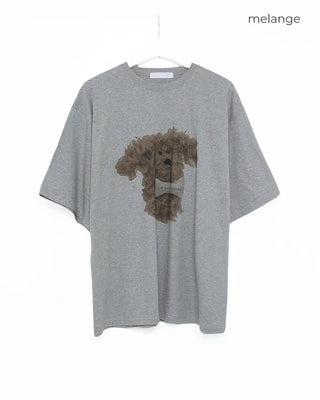 Oversized puppy half-sleeve t-shirt