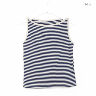 Striped color sleeveless top