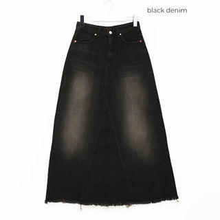 Maxi denim skirt