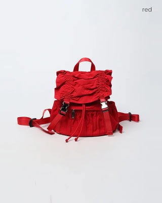Shirring flap backpack