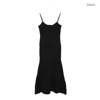 Cable knit long dress