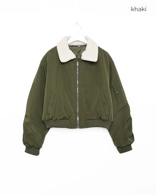 Boa Collar Shirring Crop Jumper