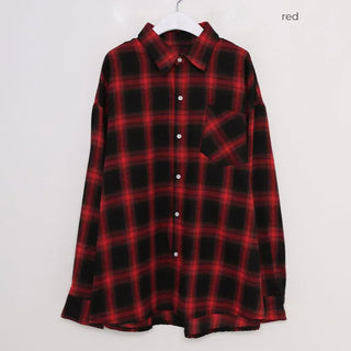 (Unisex) Oversized Check Shirt