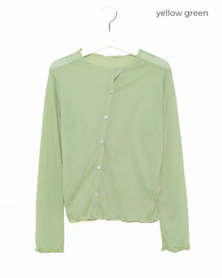 Asymmetrical sheer cardigan