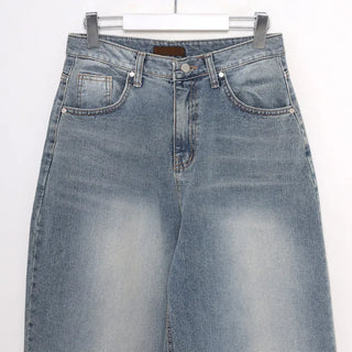 Wide denim pants