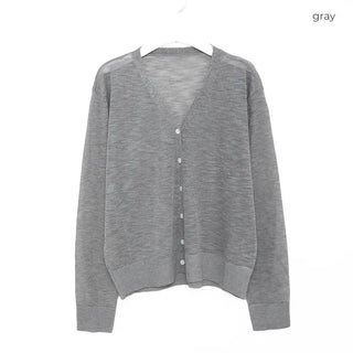 Linen V-neck cardigan
