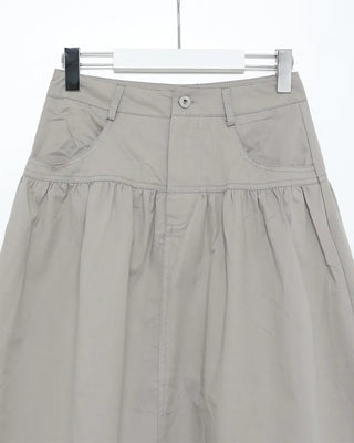 Gray vintage denim long skirt