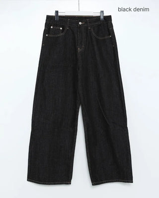 Back-belt denim pants