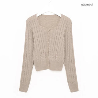 Cable knit cardigan