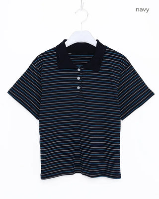 Striped polo shirt