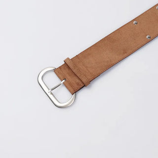 Wide suede point belt