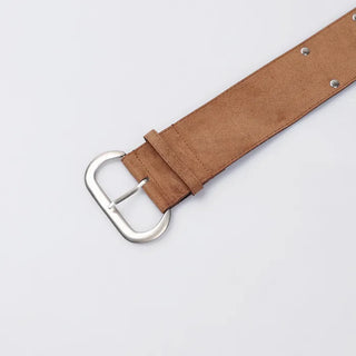 Wide suede point belt