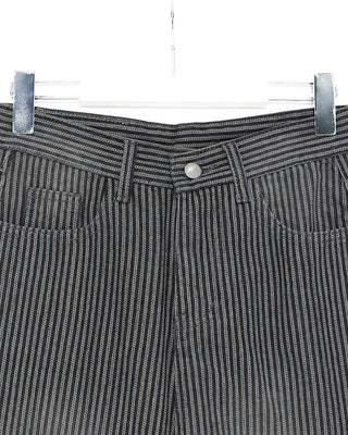 Striped cotton wide-leg pants
