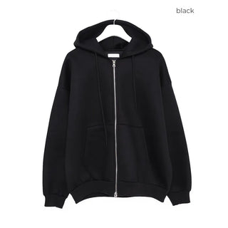 Oversized double-zip hoodie