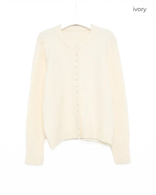 Color Button Knit Cardigan