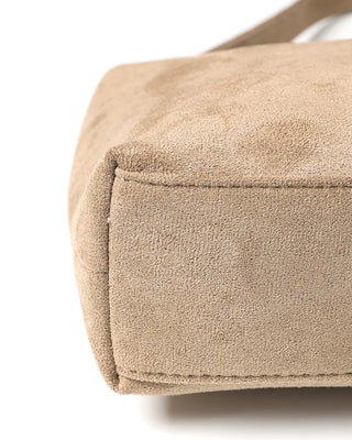 Square suede shoulder bag