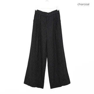 Striped wide slacks