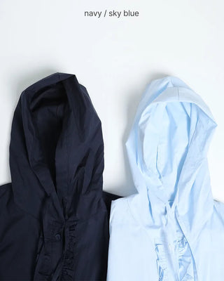 Frilled Hooded Blouse
