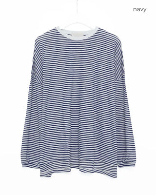 Striped long-sleeved T-shirt