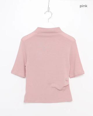 Half-neck short-sleeved T-shirt