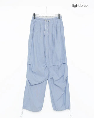 Color-block striped pants