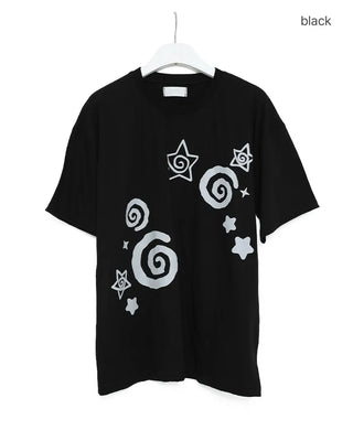 Star print short-sleeved T-shirt