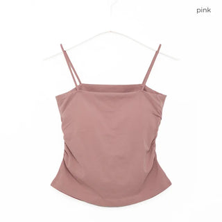 Camisole with shirred cups