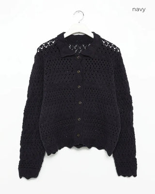 Perforated Lace Cardigan