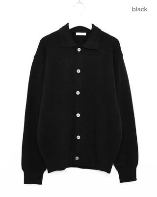 Semi-Clothed Polo Knit Cardigan