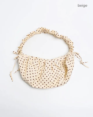Dot Shirring Shoulder Bag