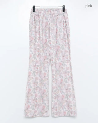 Vintage floral bootcut pants