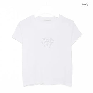 Cubic Ribbon Short-Sleeved T-Shirt