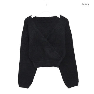 Wrap V-neck knit