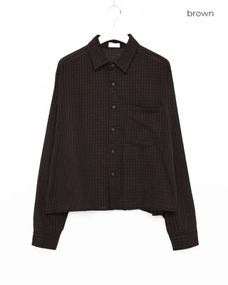 Linen cropped shirt